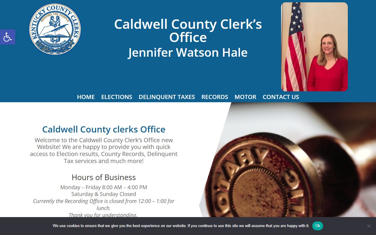 Caldwell County County Clerk records home page